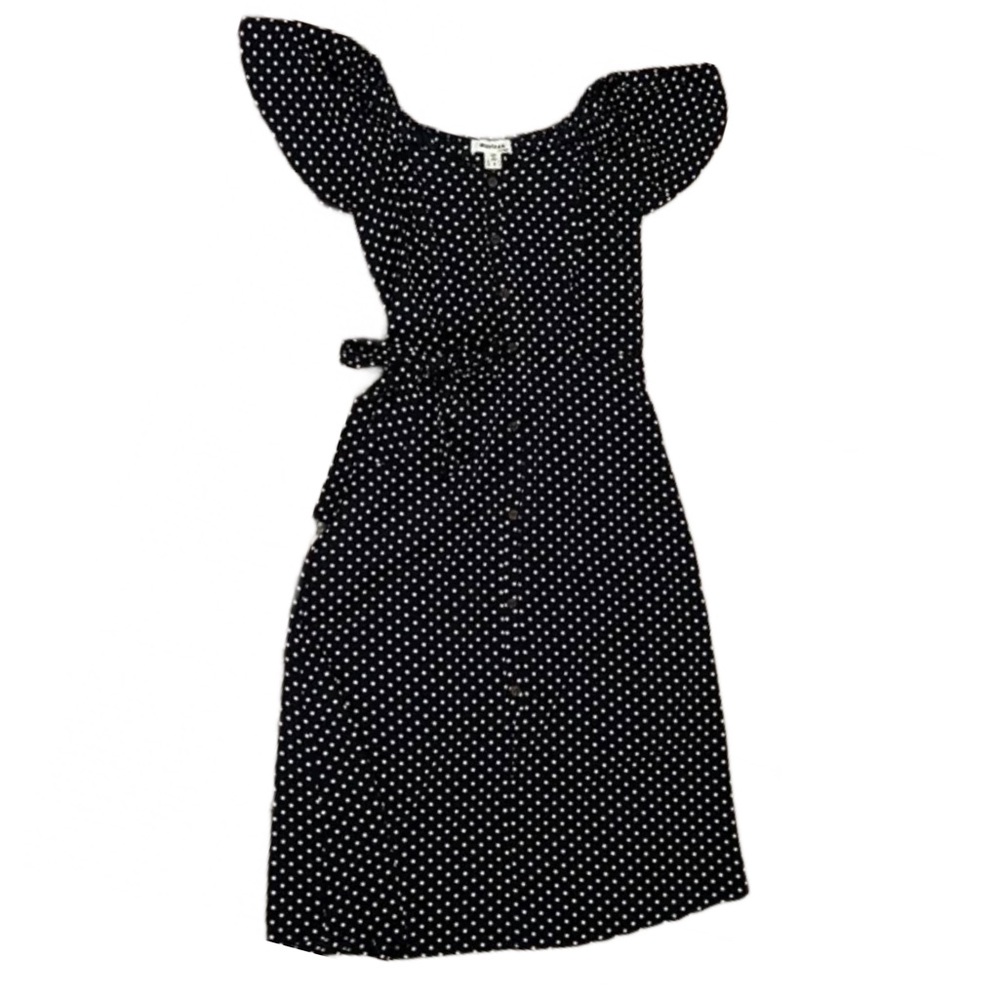 Monteau Navy Polka Dot dress